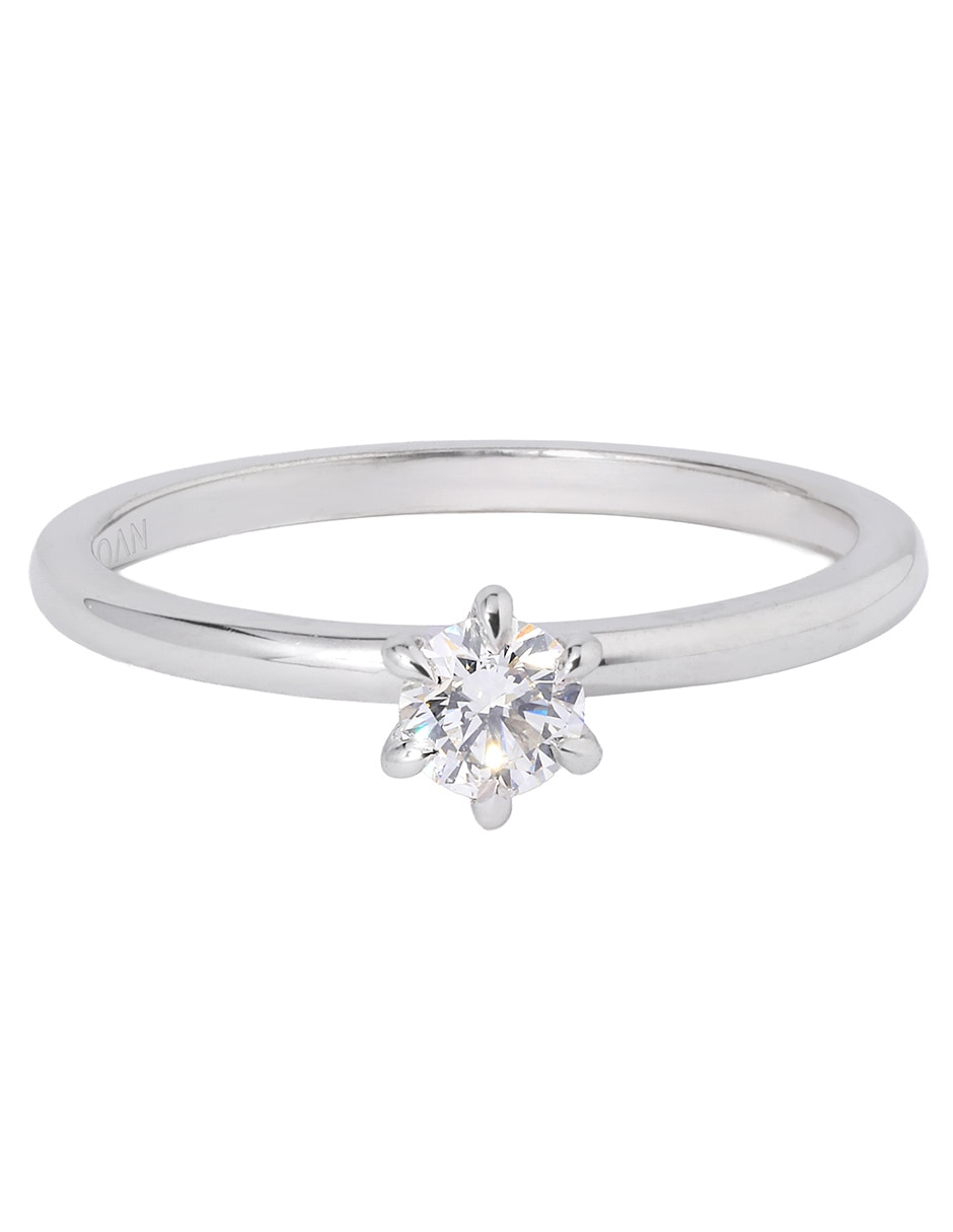Solitario de oro 14 k diamante