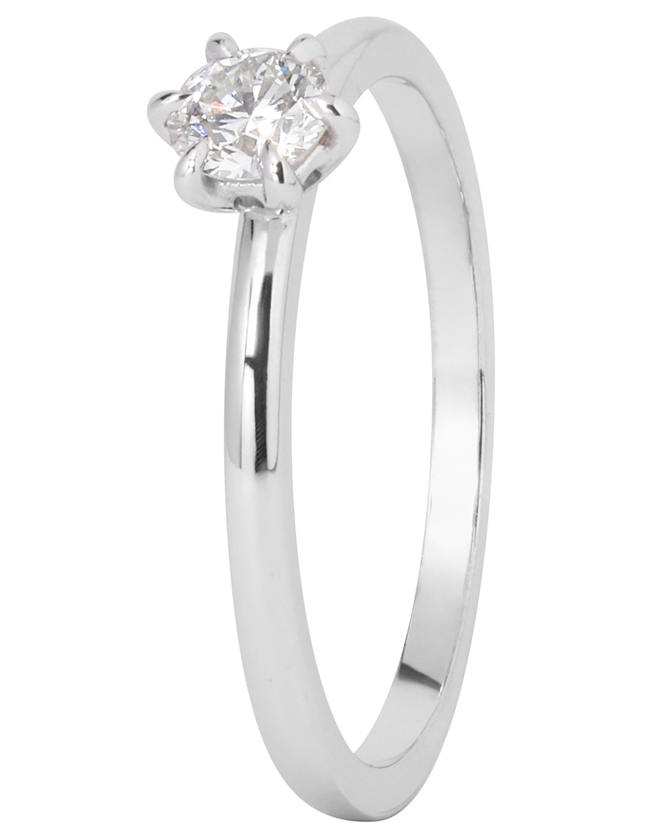 Solitario de oro 14 k diamante 3
