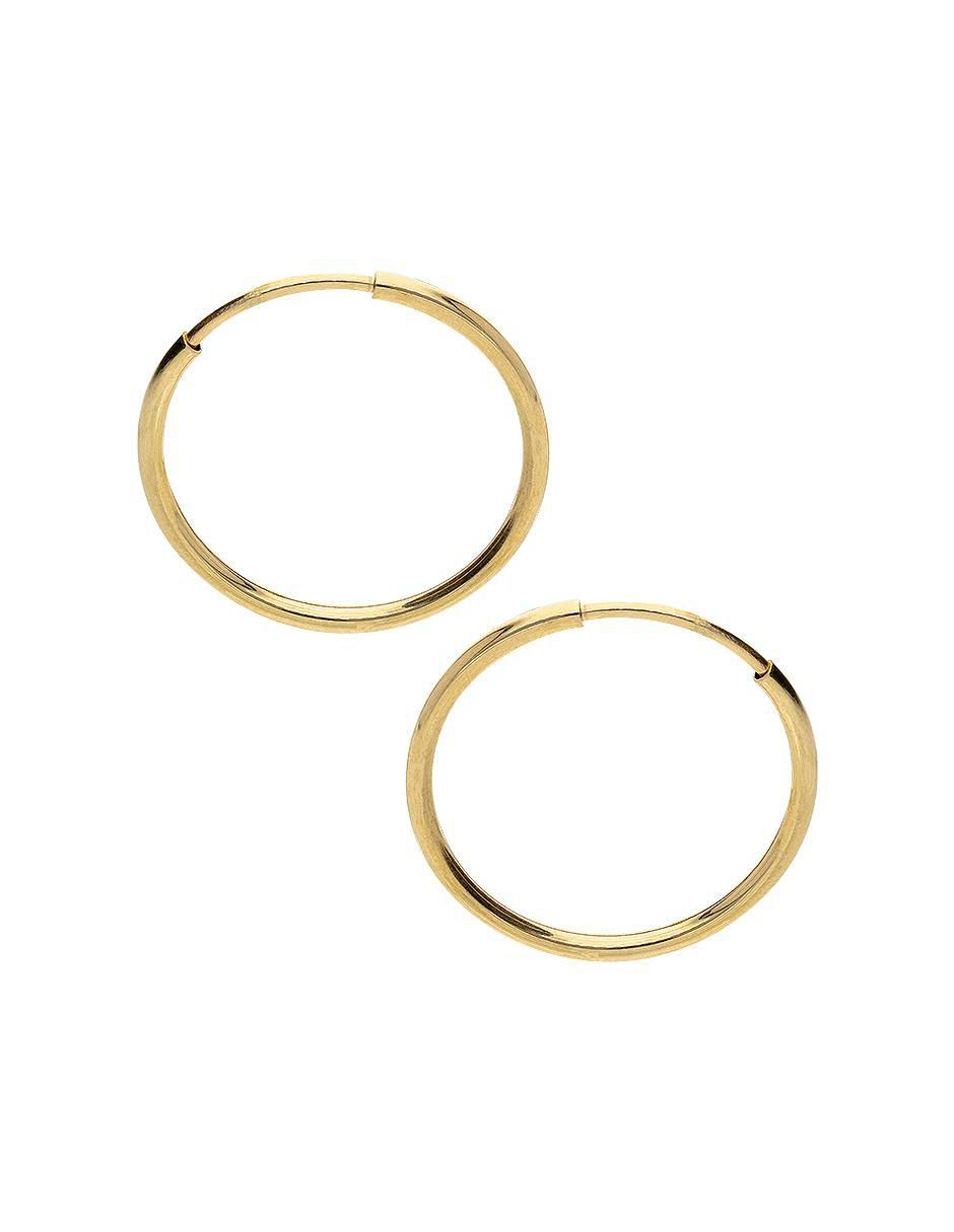 Arracadas de oro 14 K con acabado pulido 2