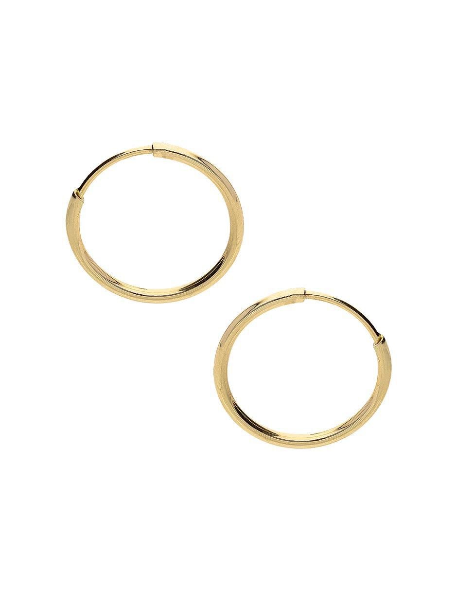 Arracadas de oro 14 K con acabado pulido 2