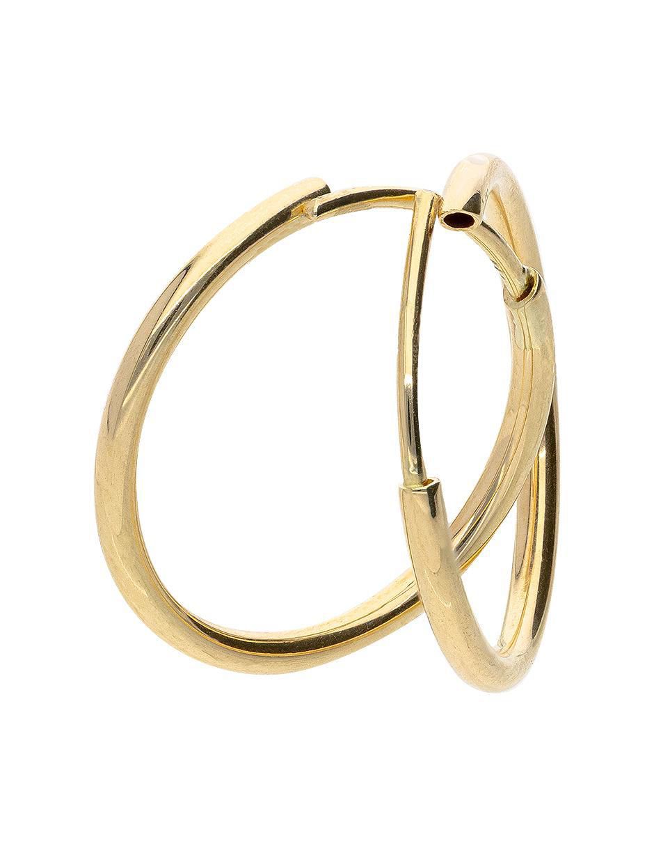 Arracadas de oro 14 K con acabado pulido 3