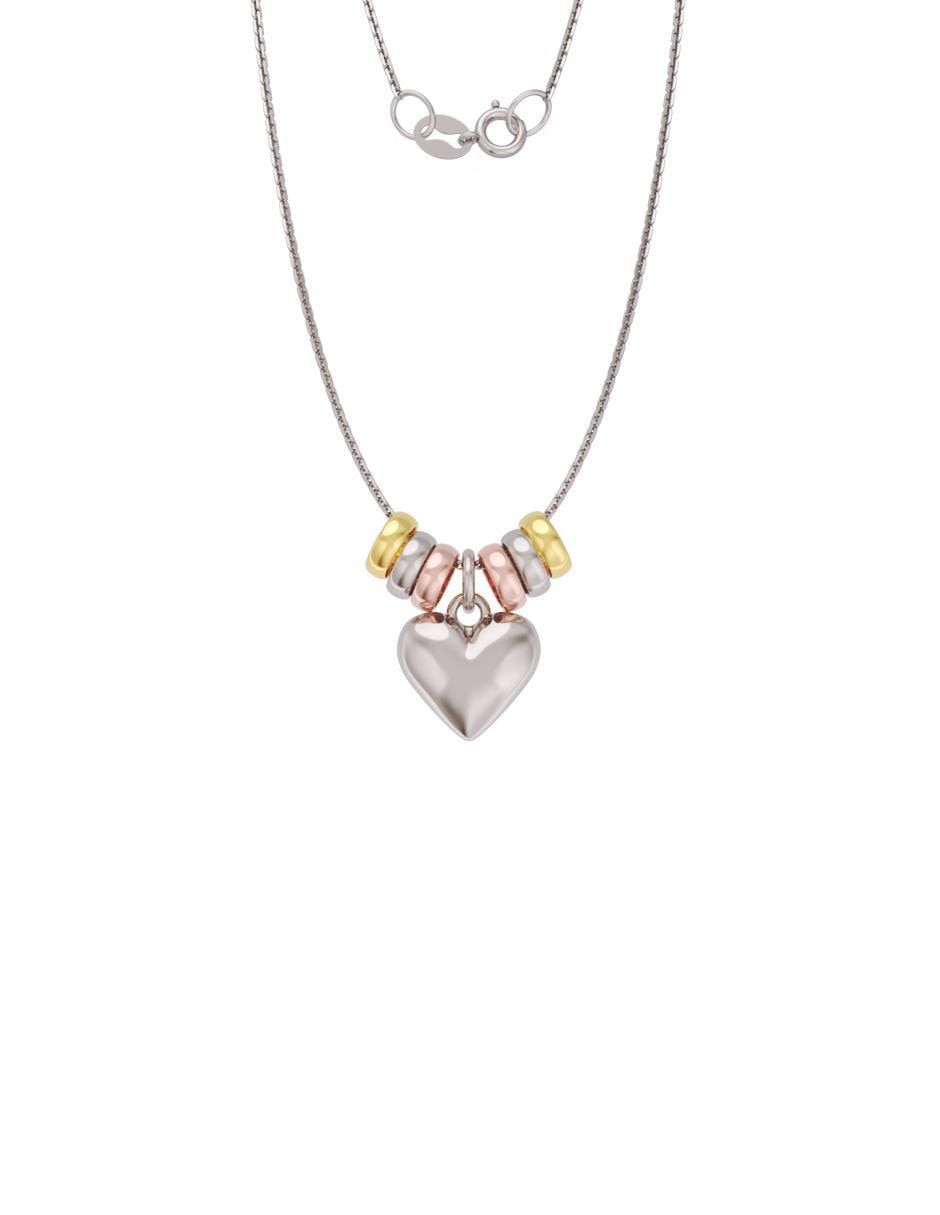 Collar con dije de corazón de oro 14 K Collar con dije de corazón de oro 14 K