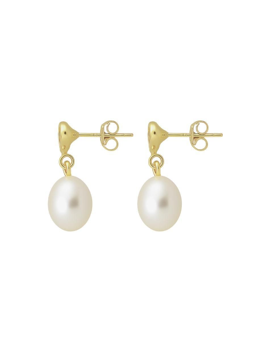 Aretes de corazón de oro 14 K con acabado brillante zirconia 2