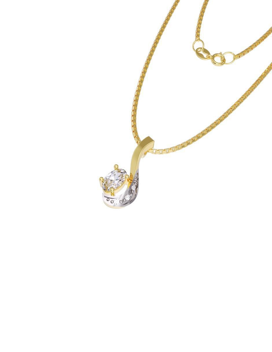 Collar con dije de oro 14 K