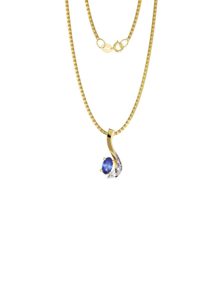Collar con dije de oro 14 K