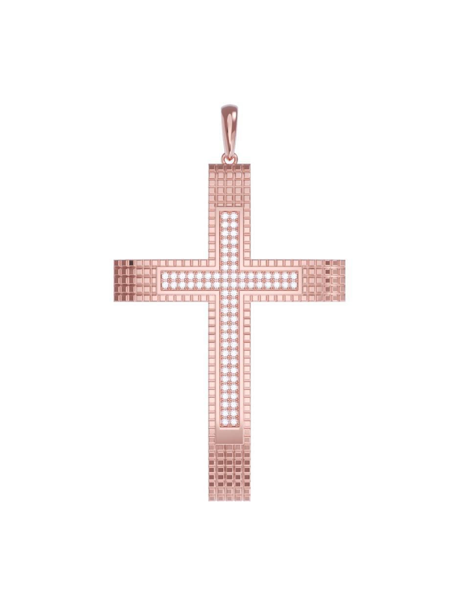 Dije de cruz de oro 14 K zirconia Dije de cruz de oro 14 K zirconia