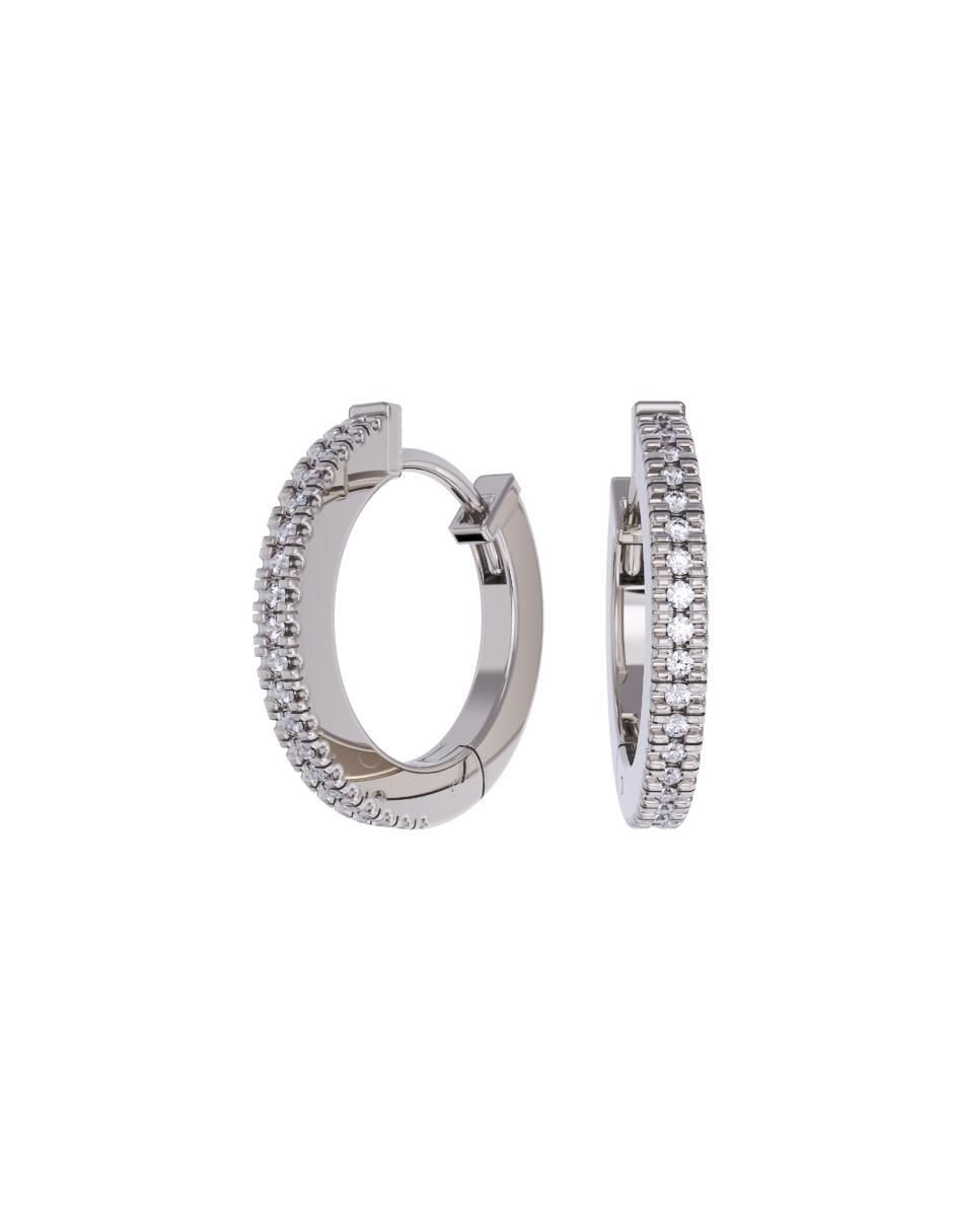 Arracadas de oro 14 K con acabado pulido zirconia