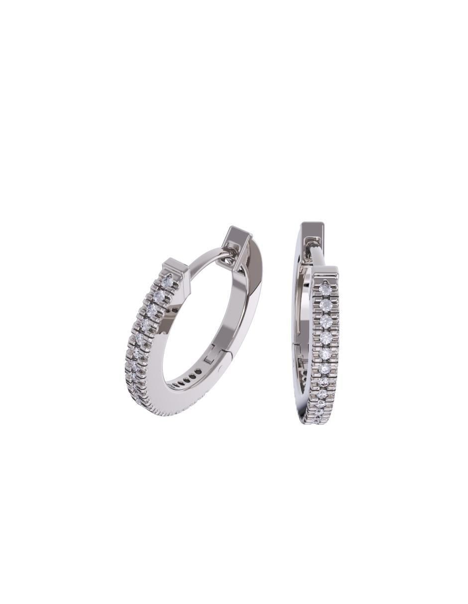 Arracadas de oro 14 K con acabado pulido zirconia 2