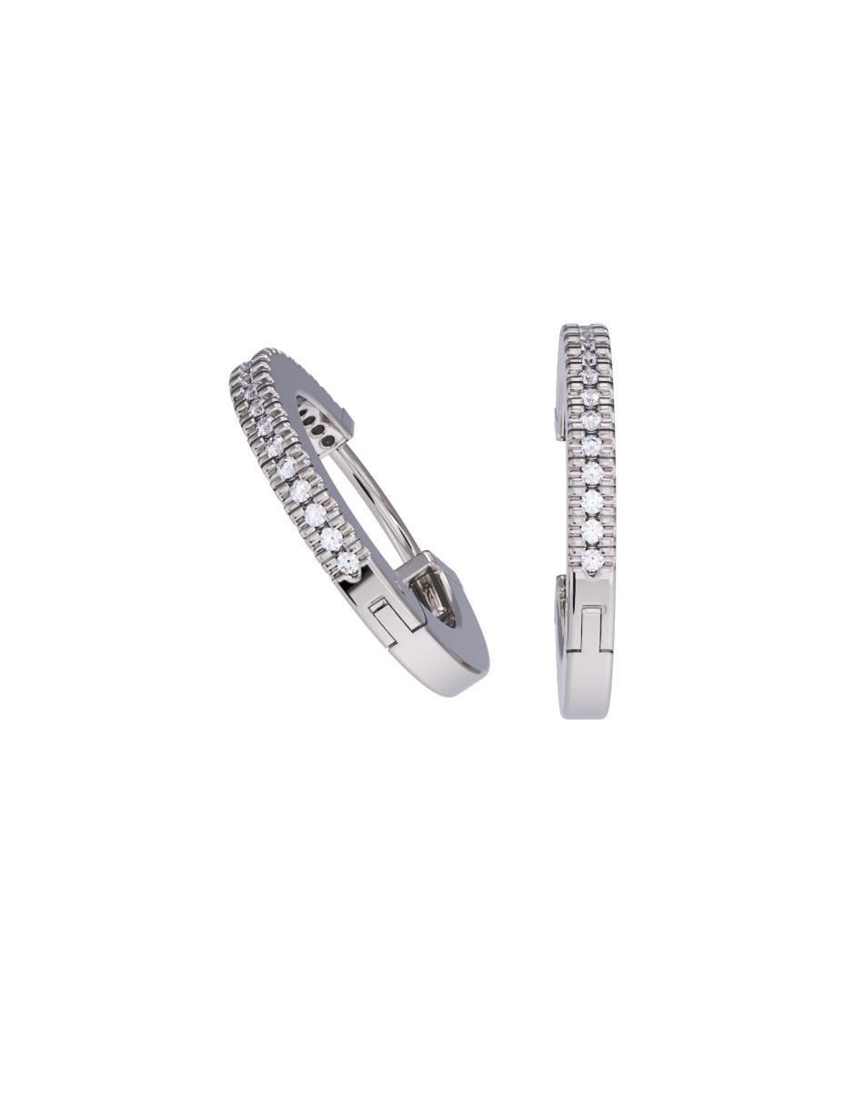 Arracadas de oro 14 K con acabado pulido zirconia 3