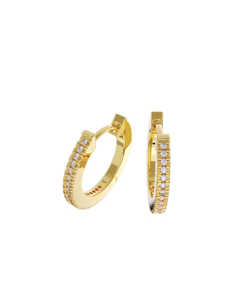 Arracadas "de (si aplica)" redonda no aplica fonelli sin familia "de" oro 14 k "con acabado" pulido zirconia