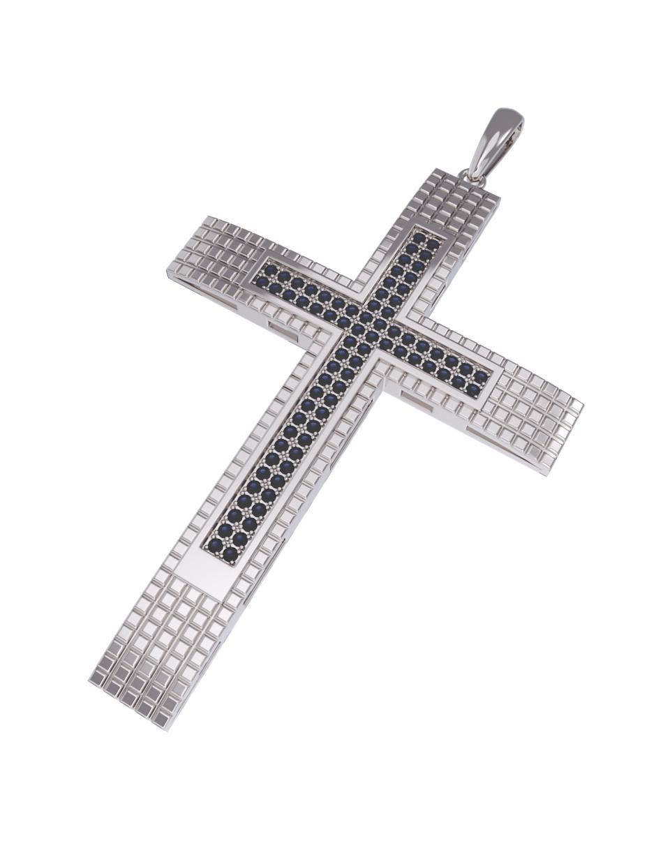 Dije de cruz de oro 14 K zirconia 2