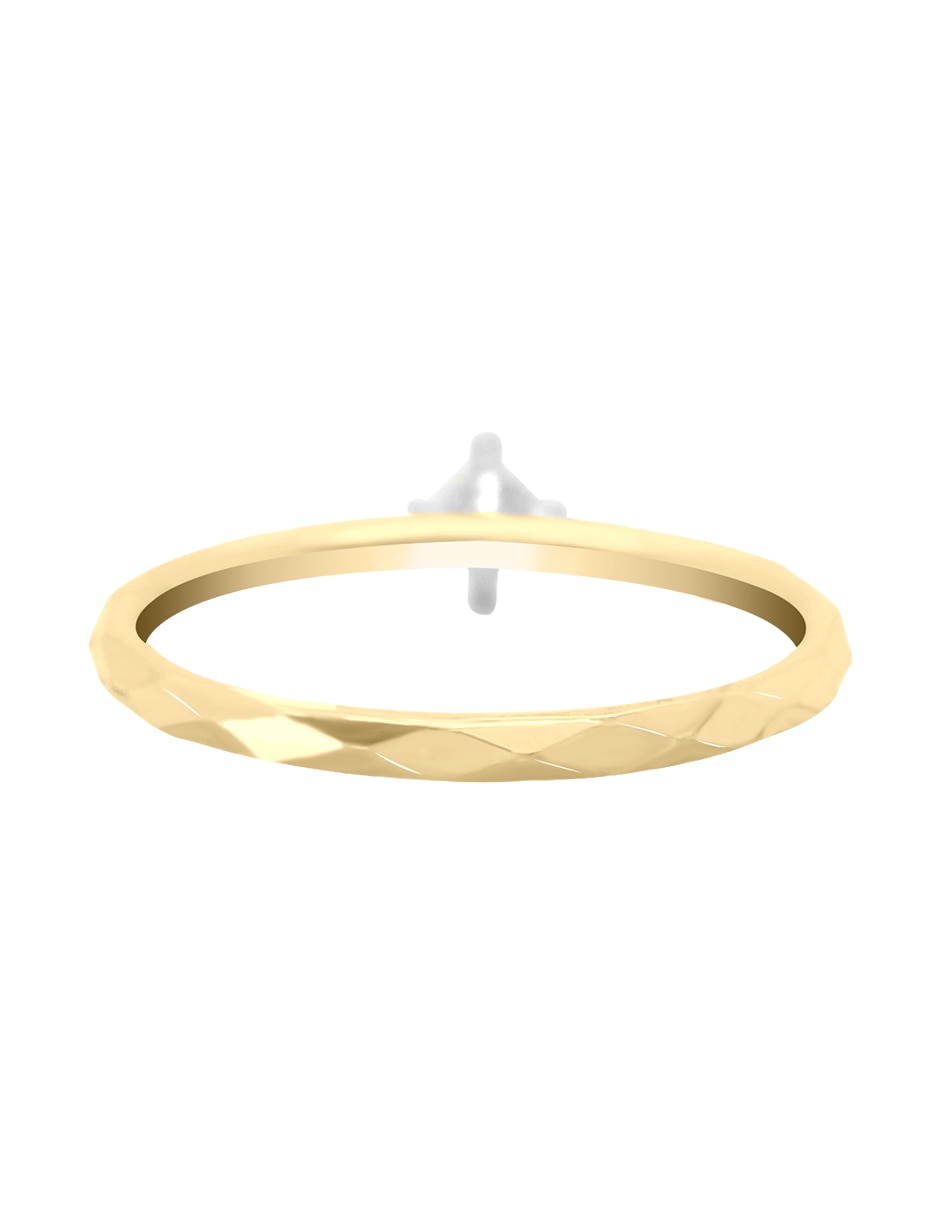 Solitario de oro amarillo 14 k Katrina diamante 3
