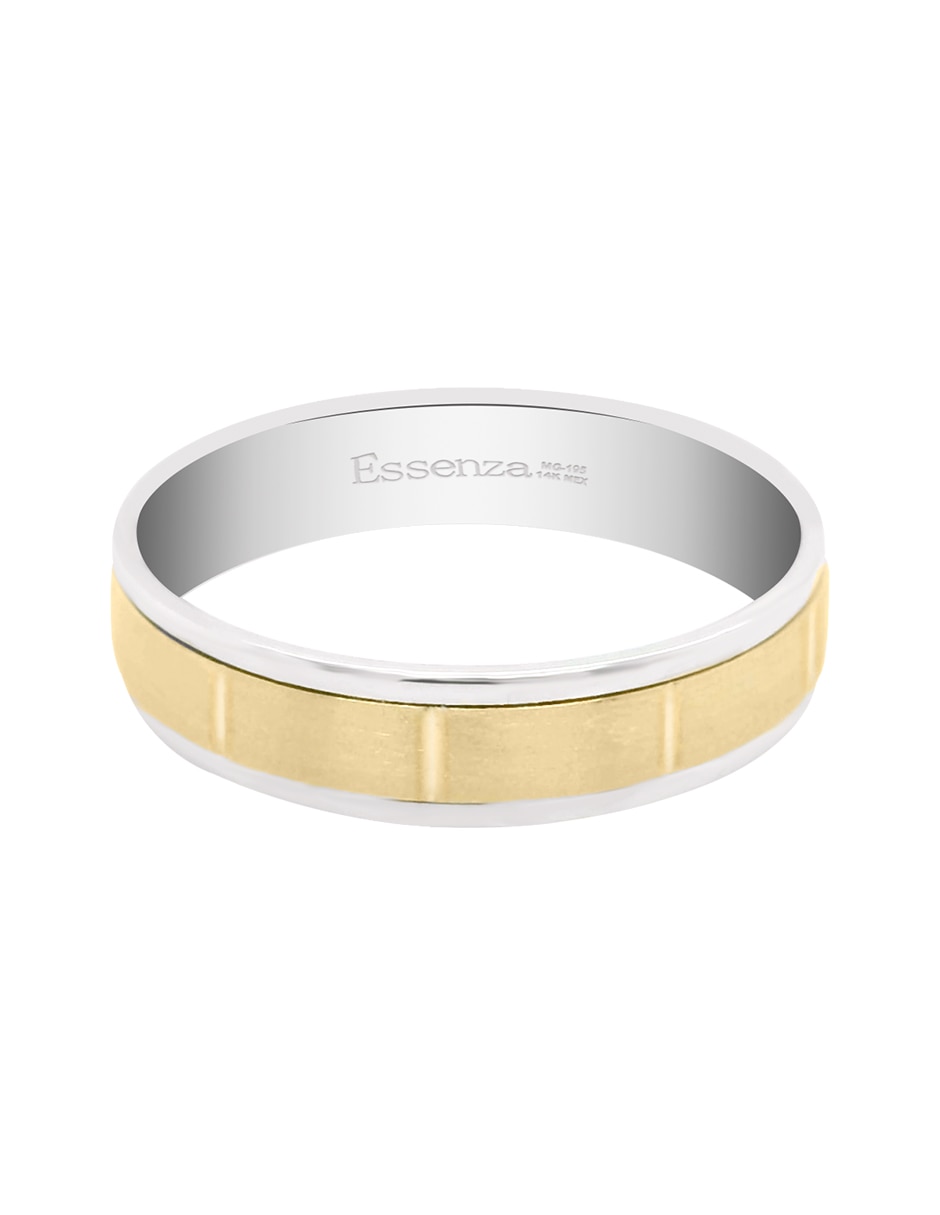 Argolla de oro blanco 14 k Essenza Luzia