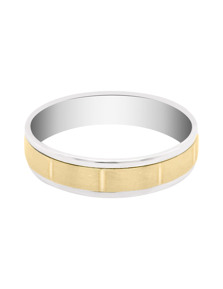 Argolla de oro blanco 14 k Essenza Luzia 3