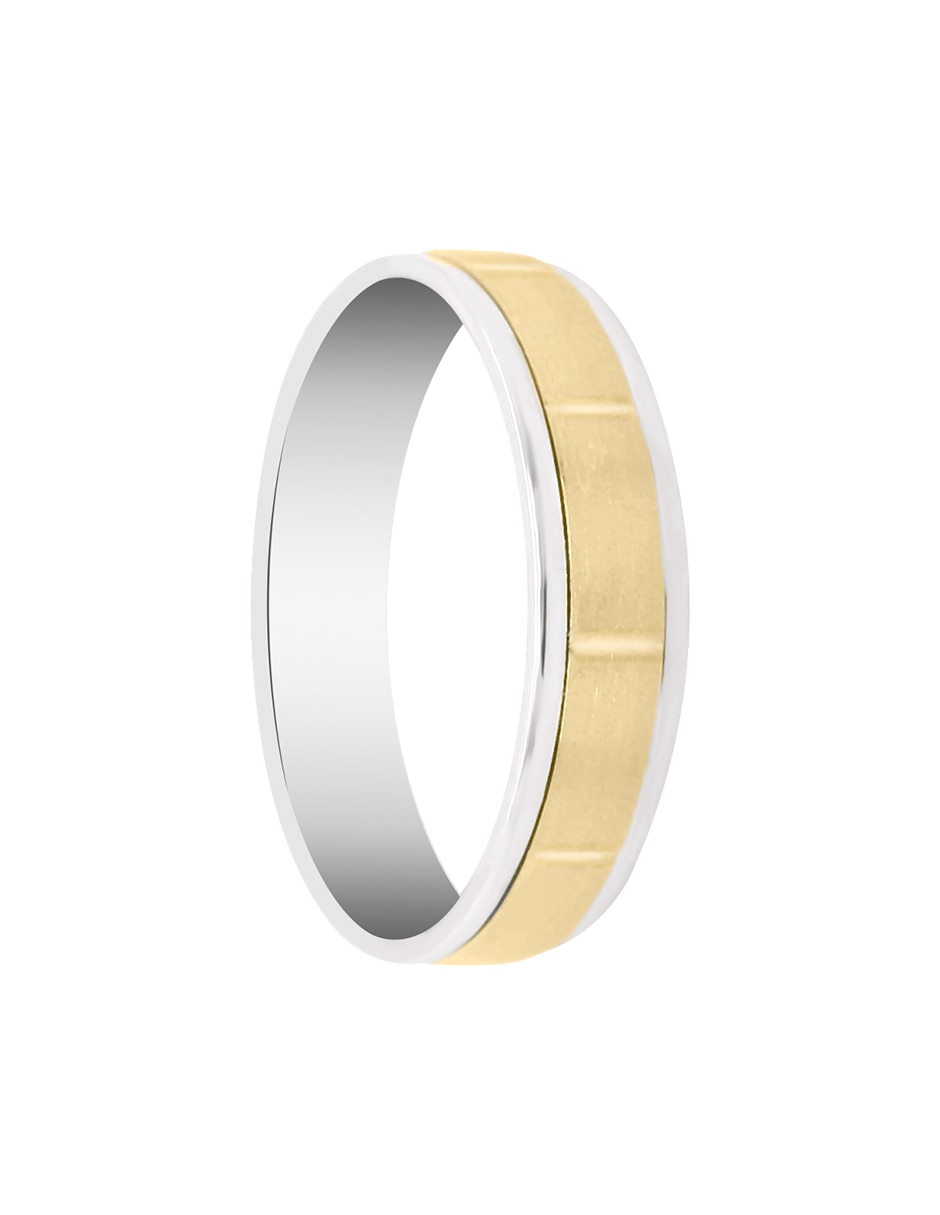 Argolla de oro blanco 14 k Essenza Luzia 4