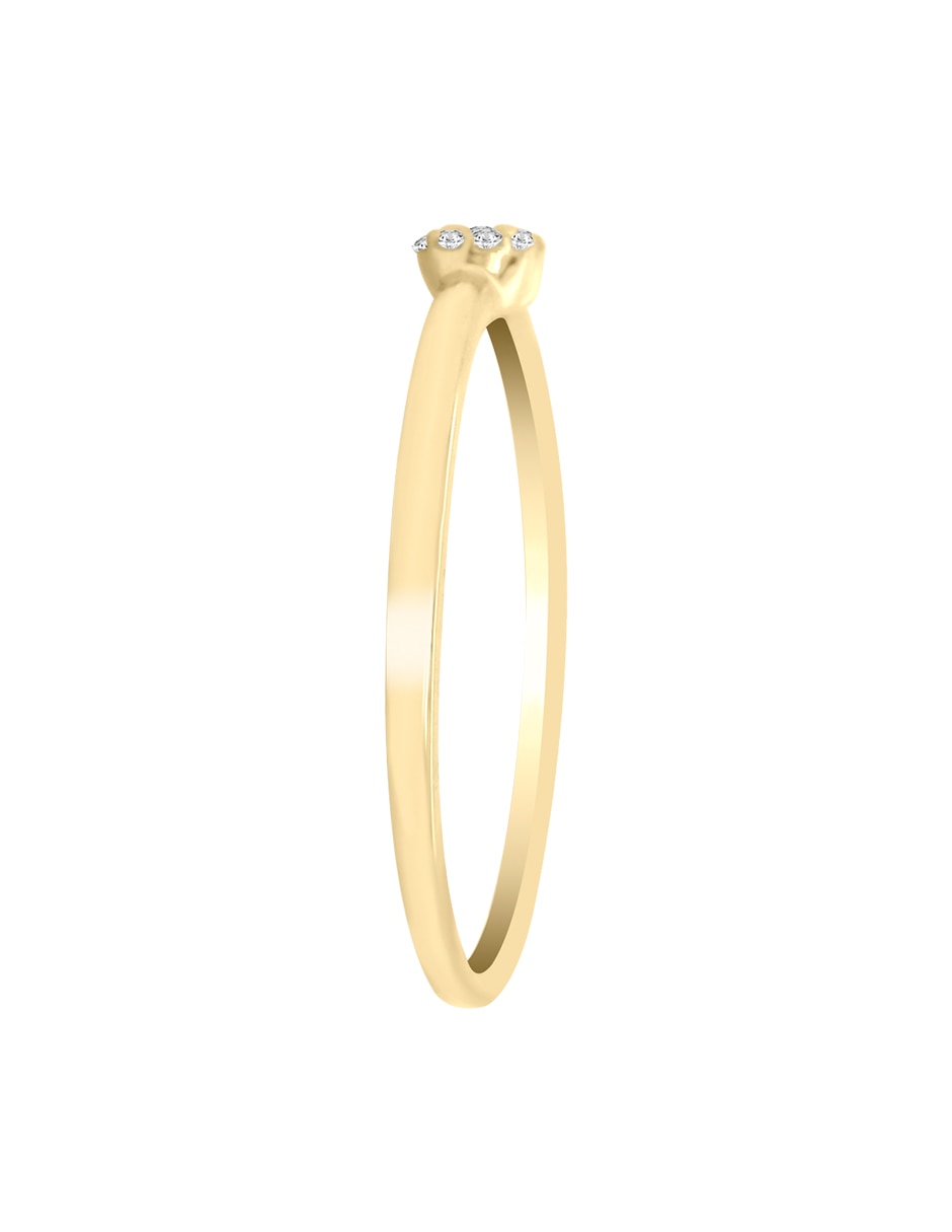 Solitario de oro amarillo 14 k Dione diamante 2