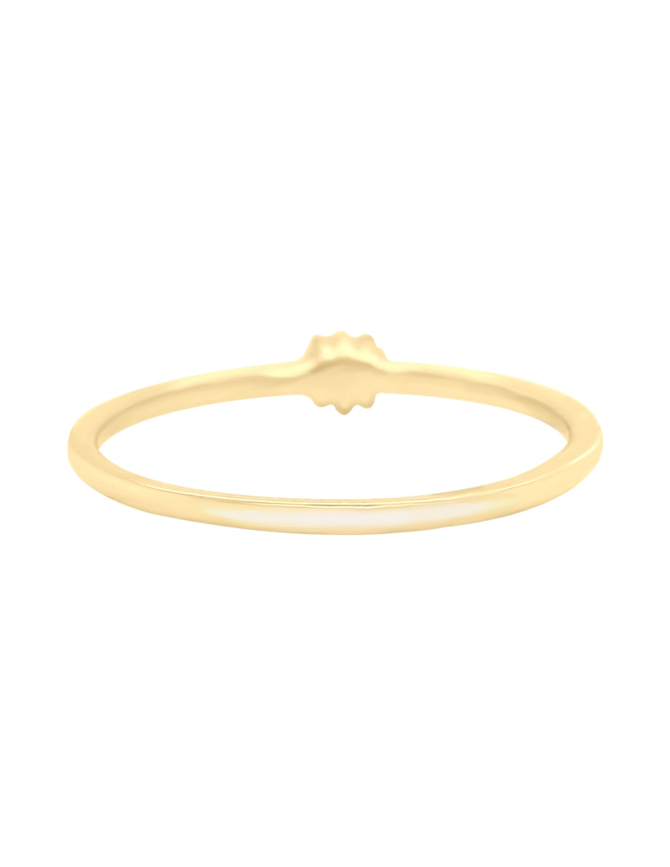 Solitario de oro amarillo 14 k Dione diamante 3