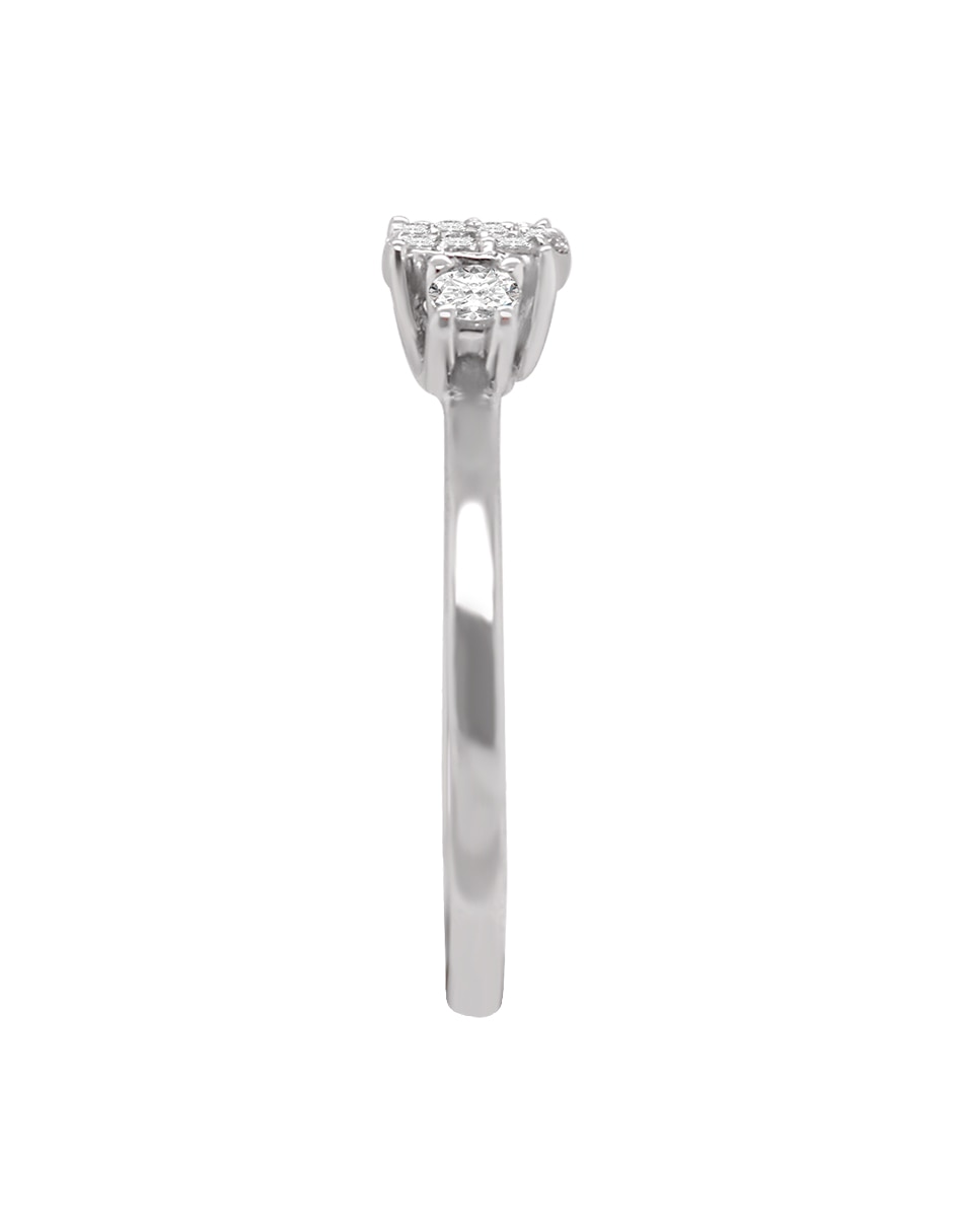 Solitario de oro blanco 14 k Olena diamante 2