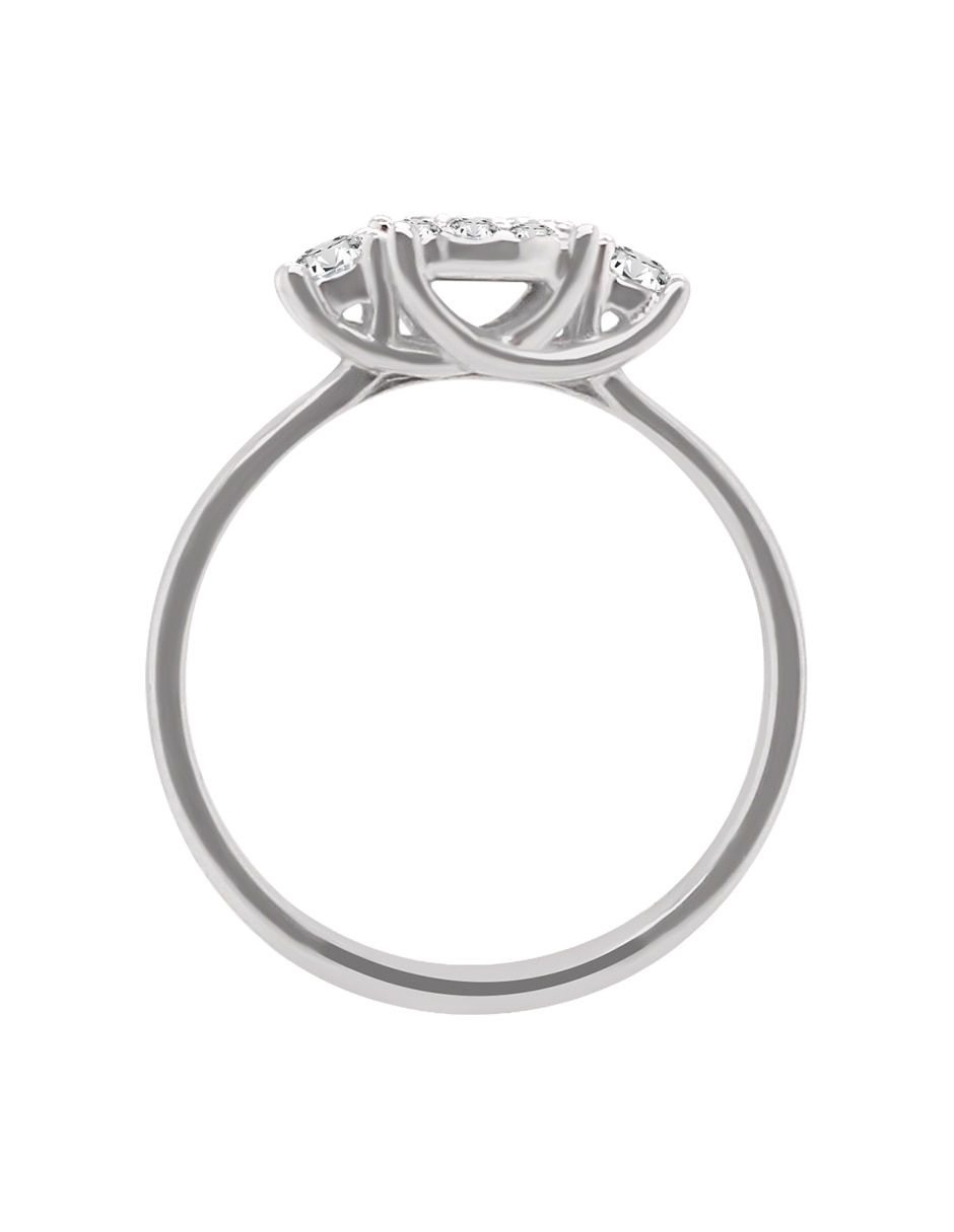 Solitario de oro blanco 14 k Olena diamante 3
