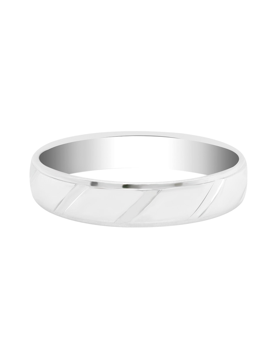 Argolla de oro blanco 14 k Essenza Calista diamante 3