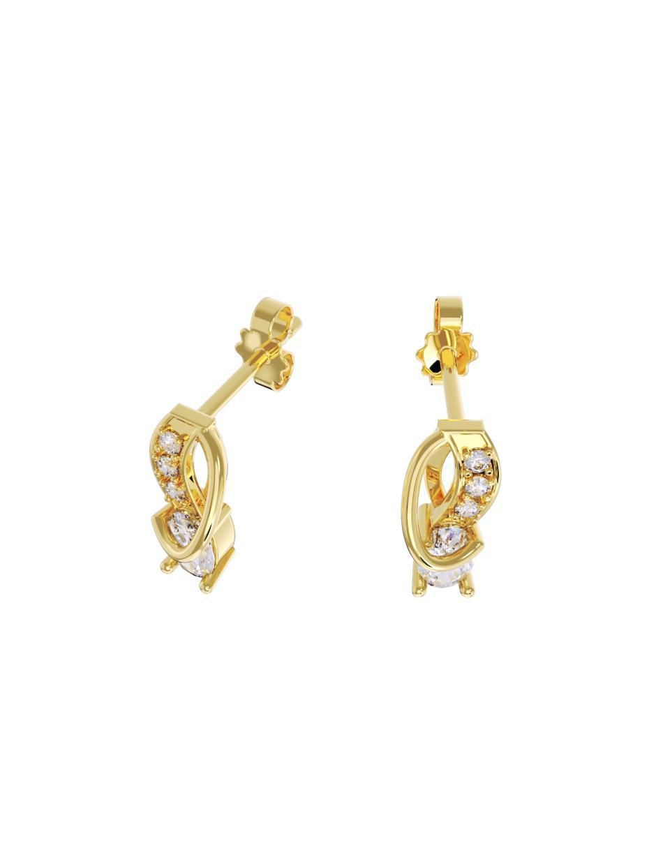 Set de aretes "de (si aplica)" infinito no aplica fonelli no aplica "de" oro 14 k "con acabado" pulido zirconia