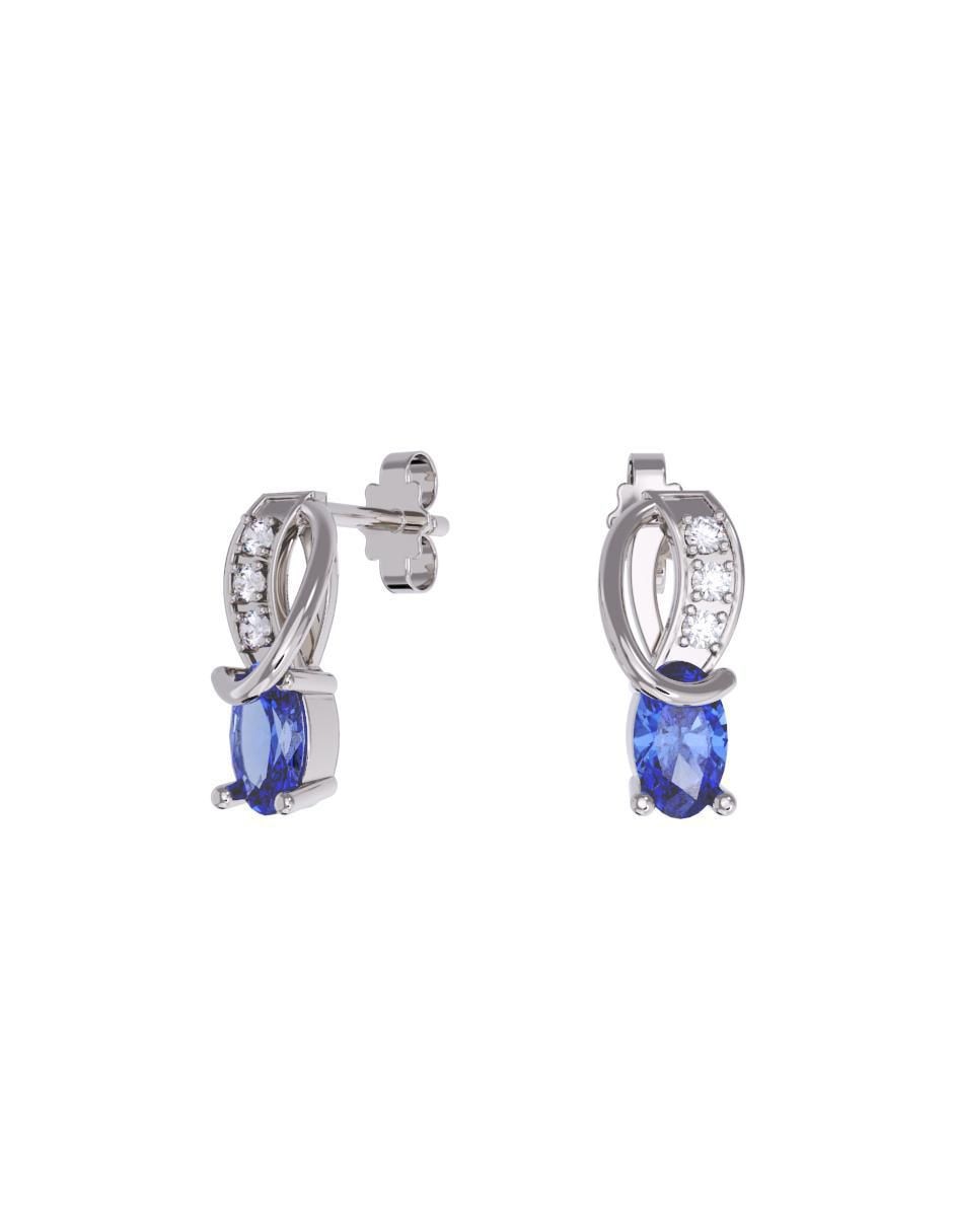 Aretes cortos de infinito de oro 14 k con acabado pulido zirconia
