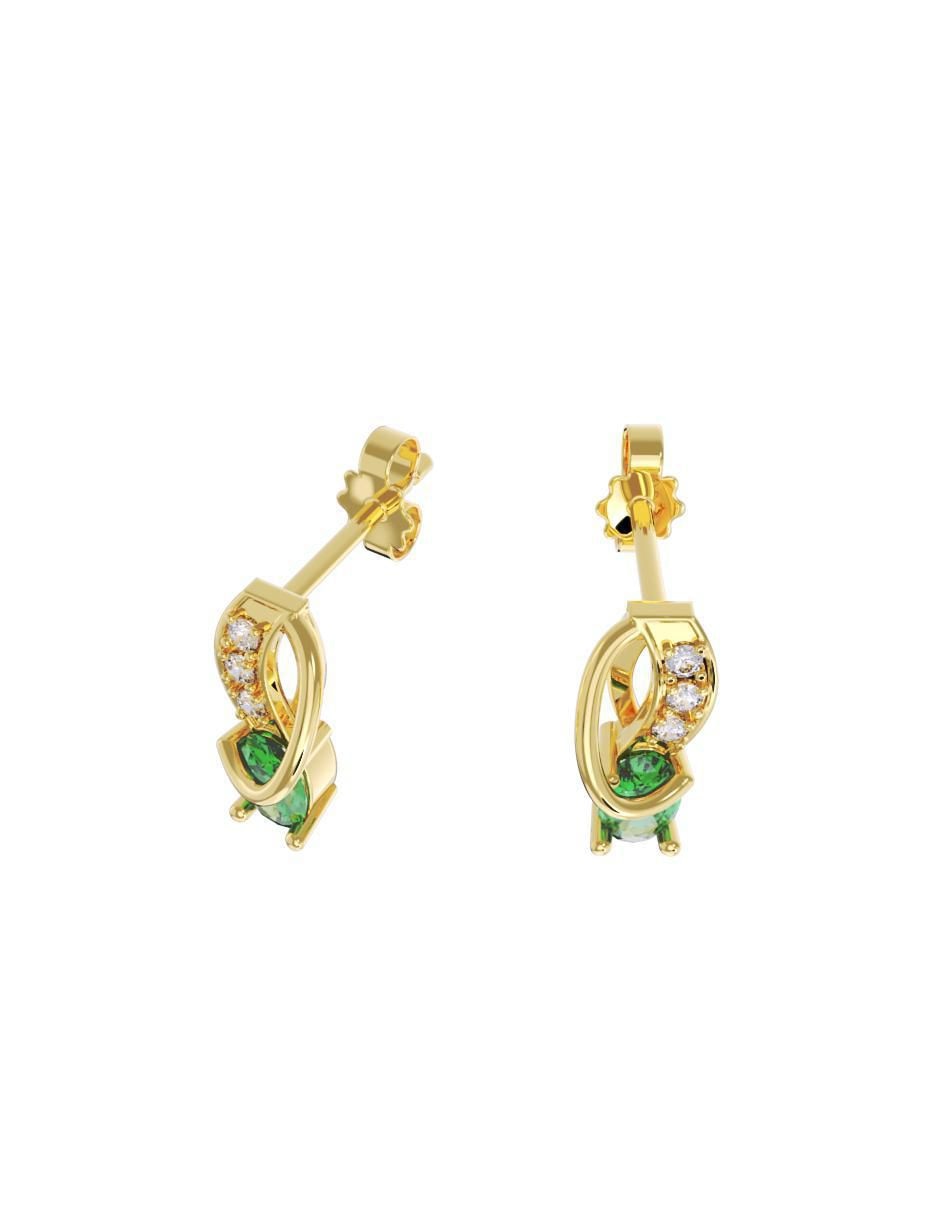 Set de aretes "de (si aplica)" infinito no aplica fonelli sin familia "de" oro 14 k "con acabado" pulido zirconia