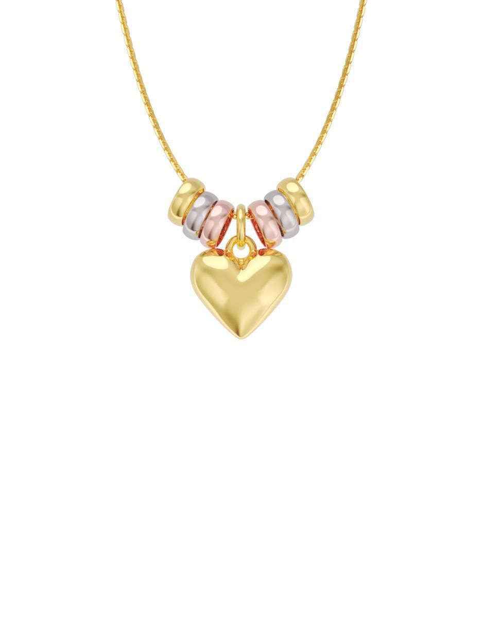 Collar con dije no aplica "de (si aplica)" corazón fonelli sin familia "de" oro 10 k