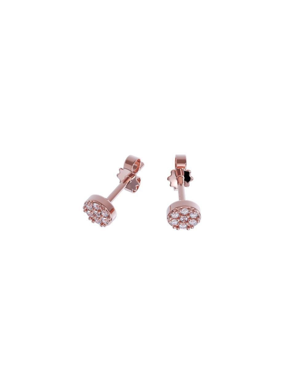 Set de aretes de oro 10 k con acabado pulido zirconia 3