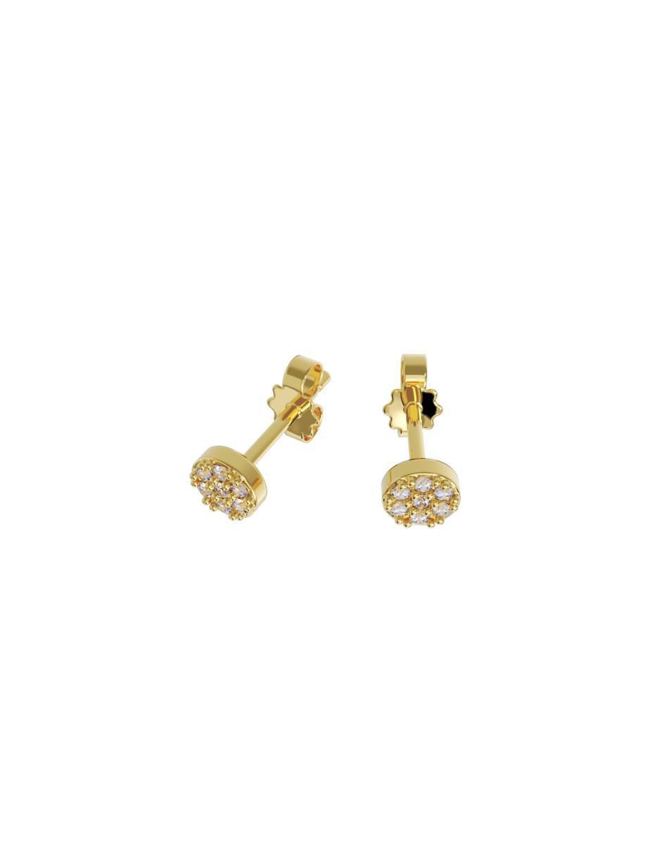 Set de aretes "de (si aplica)" triangular no aplica fonelli sin familia "de" oro 10 k "con acabado" pulido zirconia