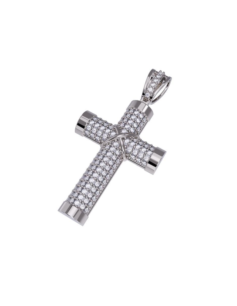 Dije de cruz de oro 10 K zirconia 2