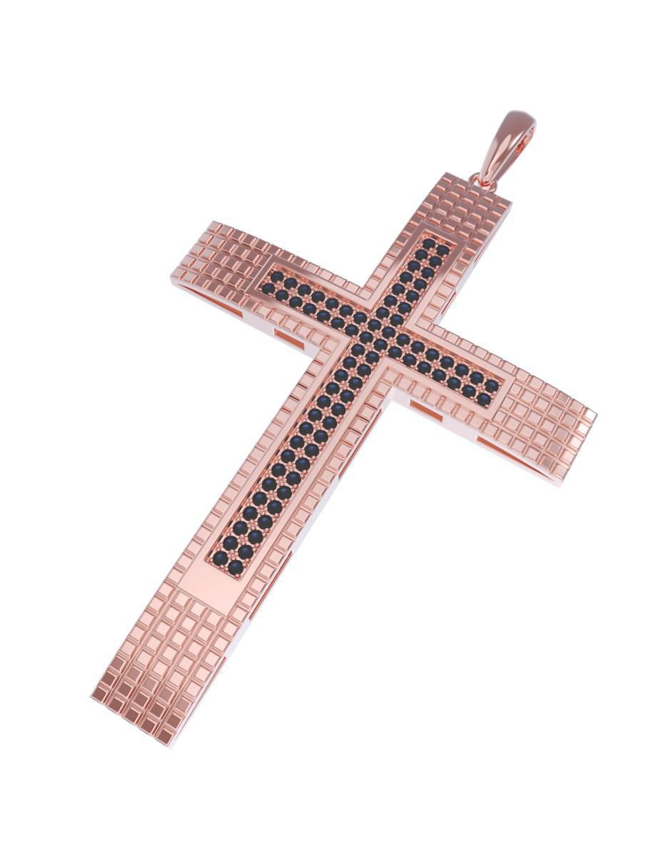 Dije de cruz de oro 10 K zirconia 2