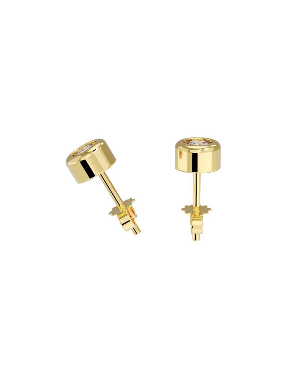 Set de aretes "de (si aplica)" redonda no aplica fonelli sin familia "de" oro 10 k "con acabado" pulido zirconia