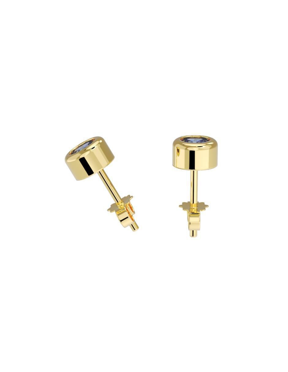 Set de aretes "de (si aplica)" redonda no aplica fonelli sin familia "de" oro 10 k "con acabado" pulido zirconia