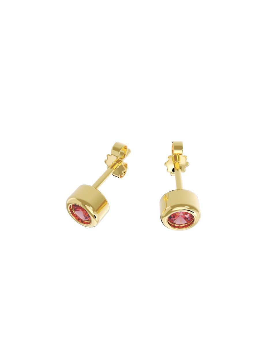 Set de aretes "de (si aplica)" redonda no aplica fonelli sin familia "de" oro 10 k "con acabado" pulido zirconia