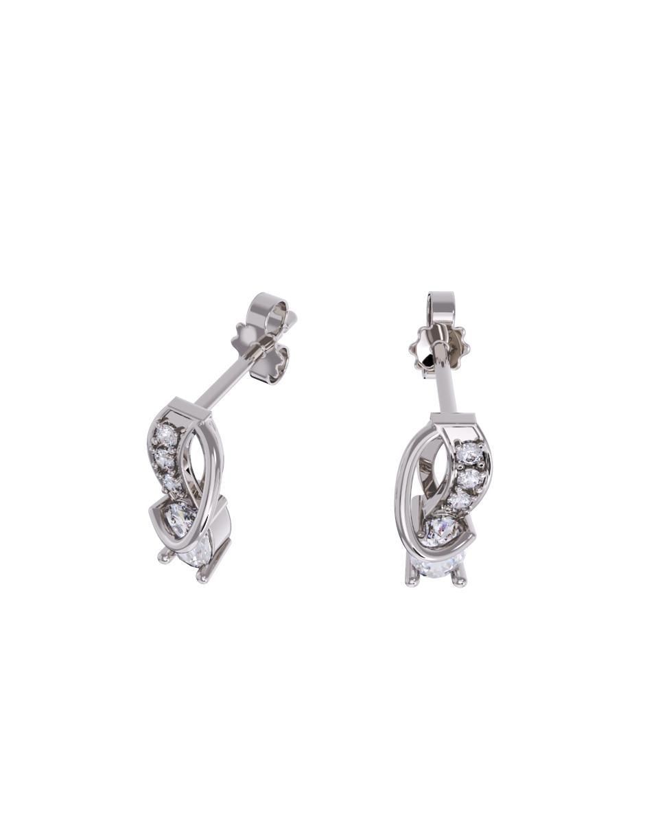Set de aretes infinito de oro 10 k 3