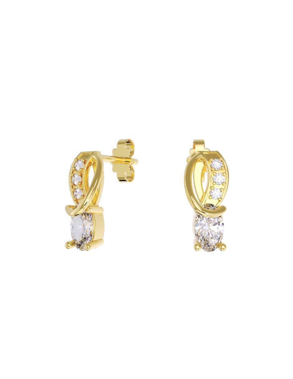 Set de aretes infinito de oro 10 k