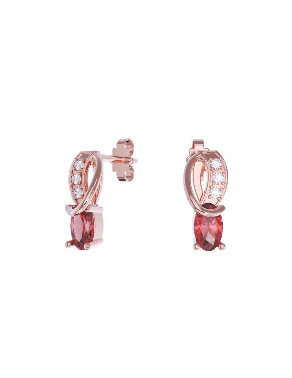 Set de aretes de infinito de oro 10 k