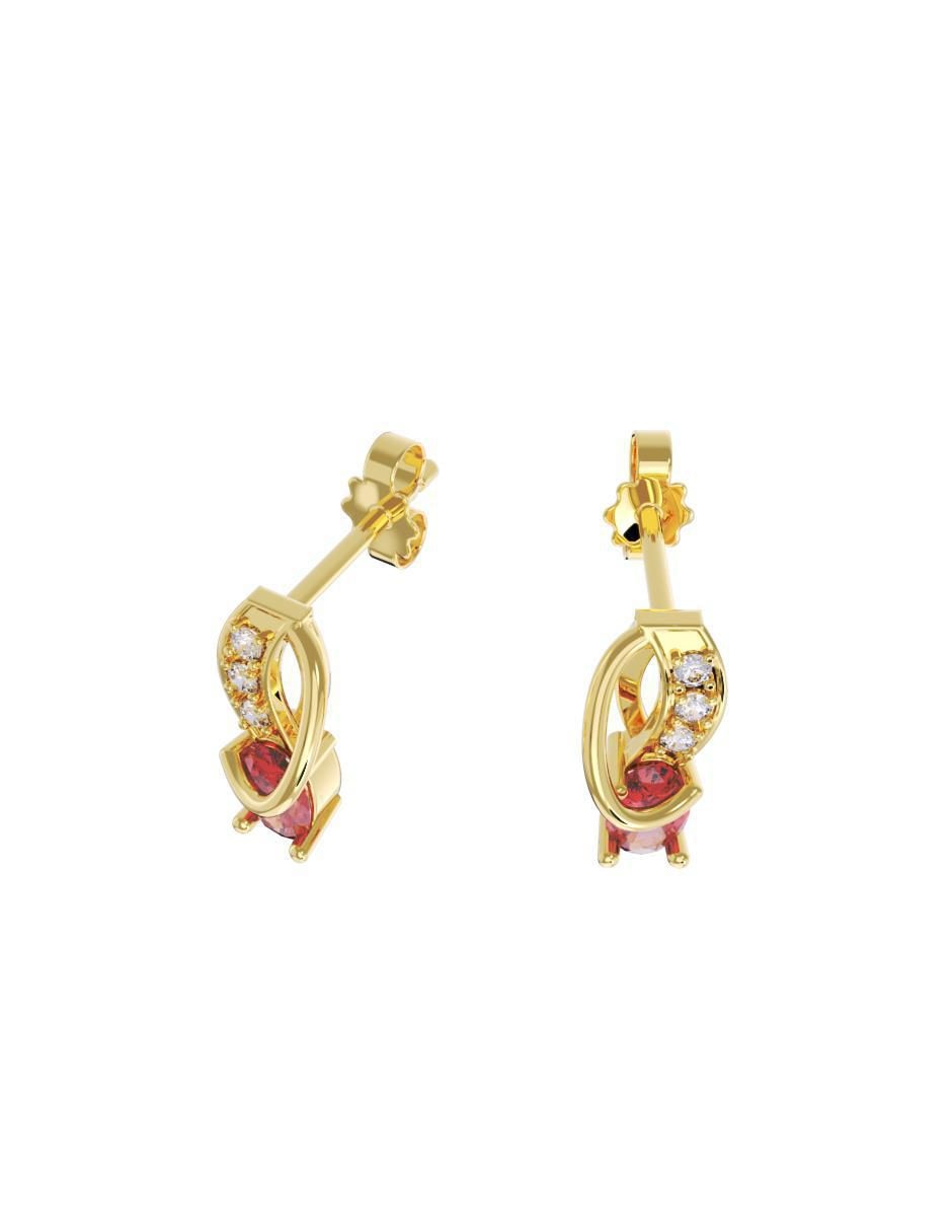 Set de aretes "de (si aplica)" infinito no aplica fonelli sin familia "de" oro 10 k "con acabado" pulido zirconia