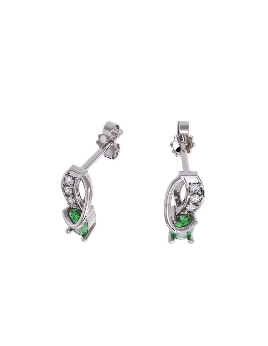 Set de aretes de infinito de oro 10 k 3