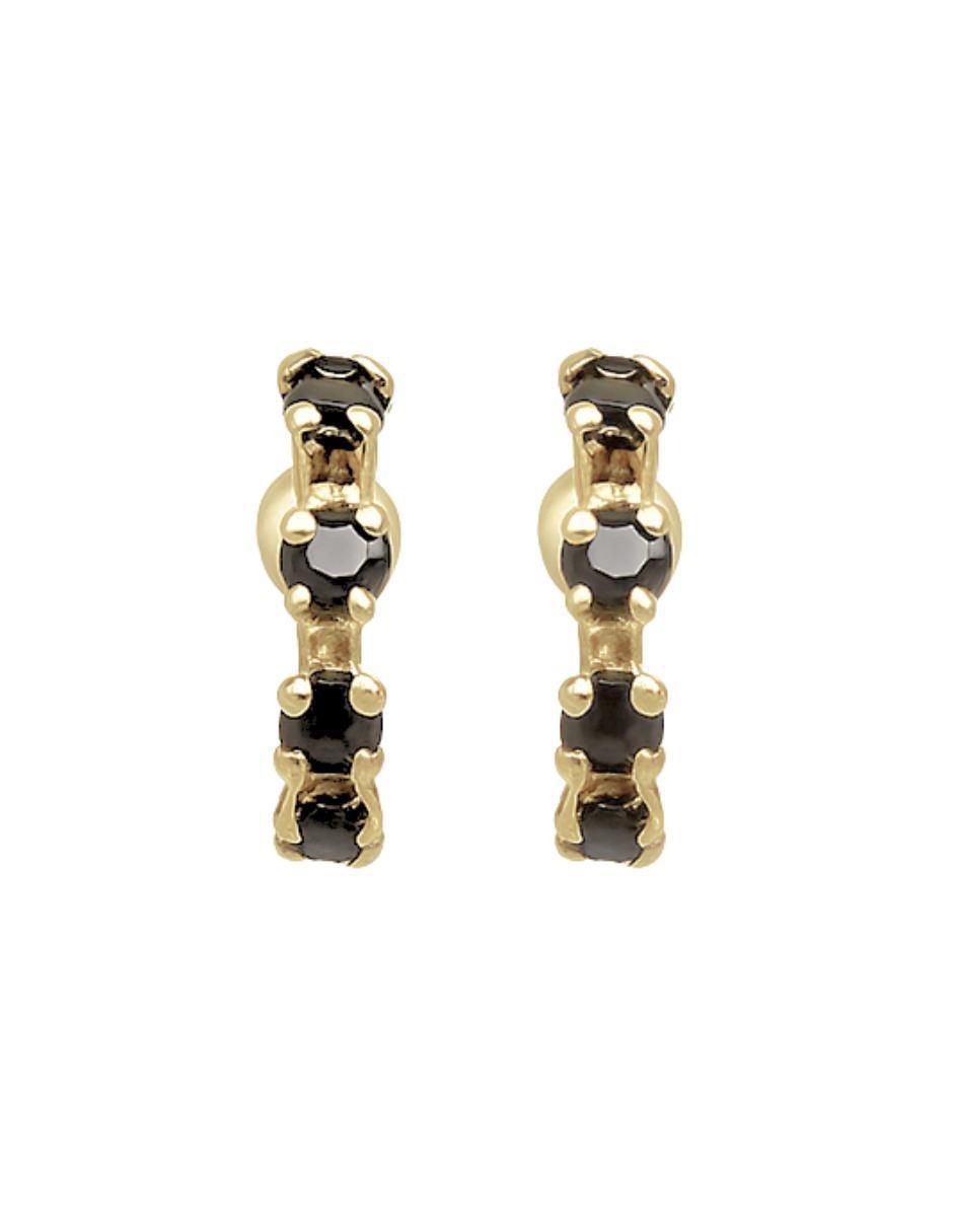 Broqueles de media luna de oro 10 k zirconia Broqueles de media luna de oro 10 k zirconia