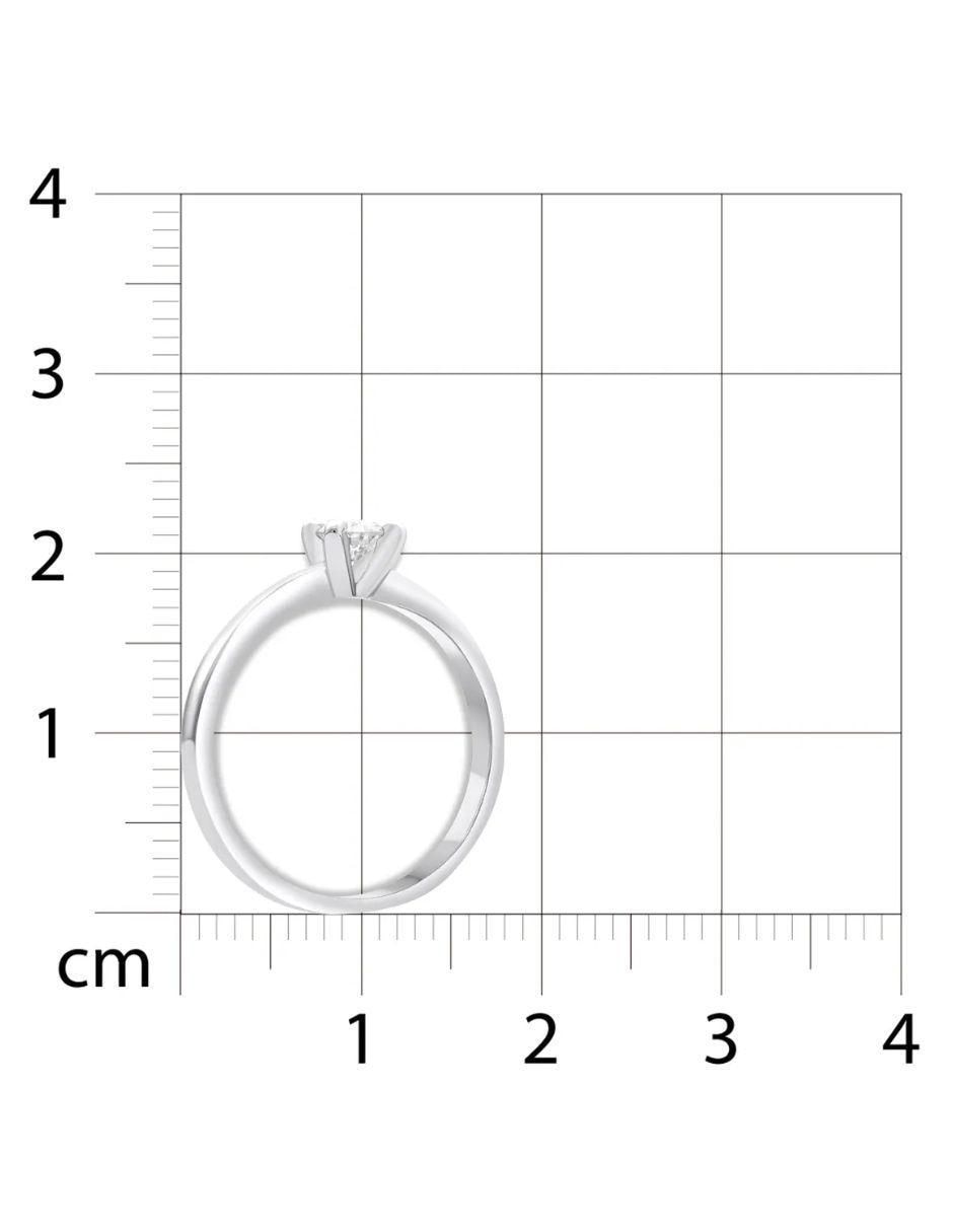 Solitario de oro blanco 14 k diamante 5