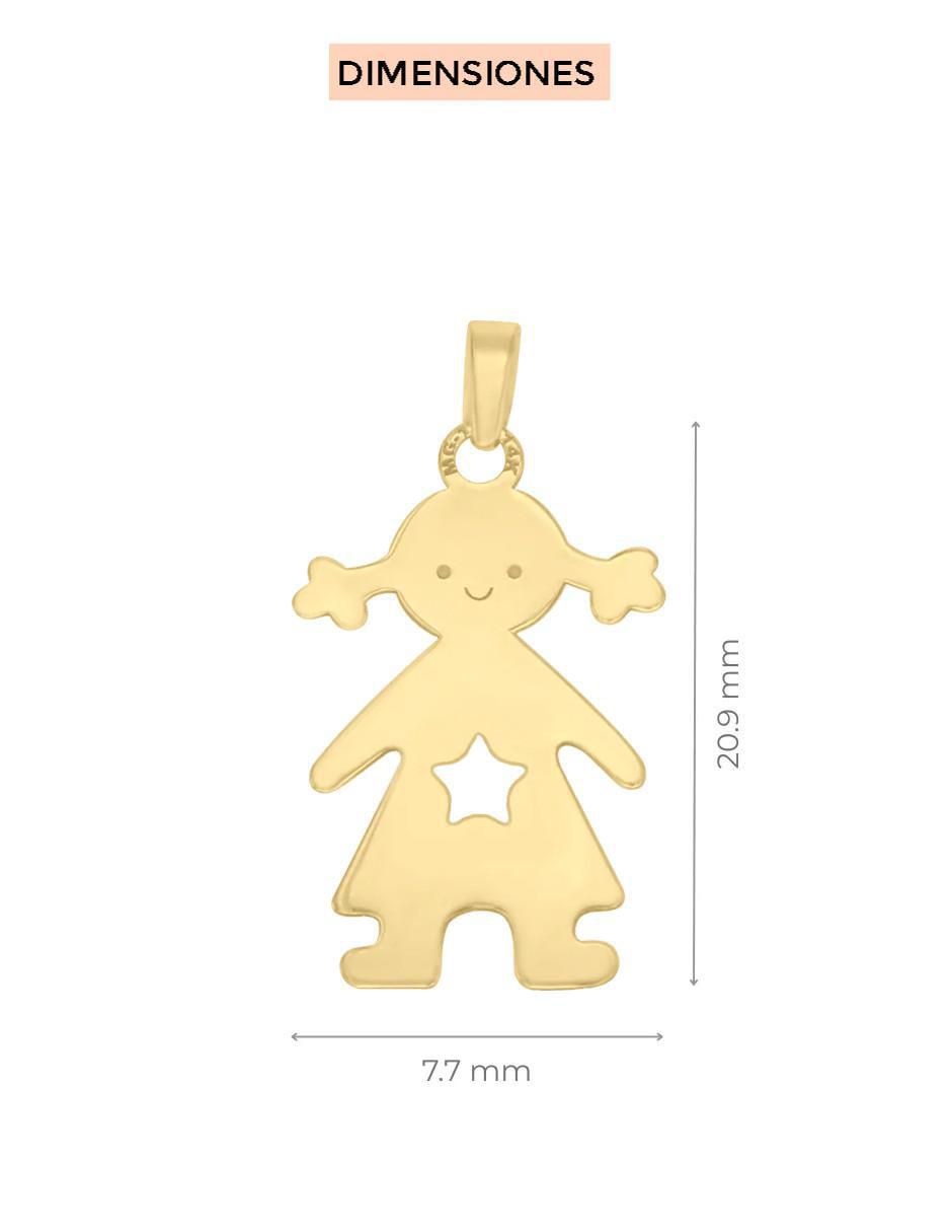 Dije de niña garontinha de oro 14 K 3