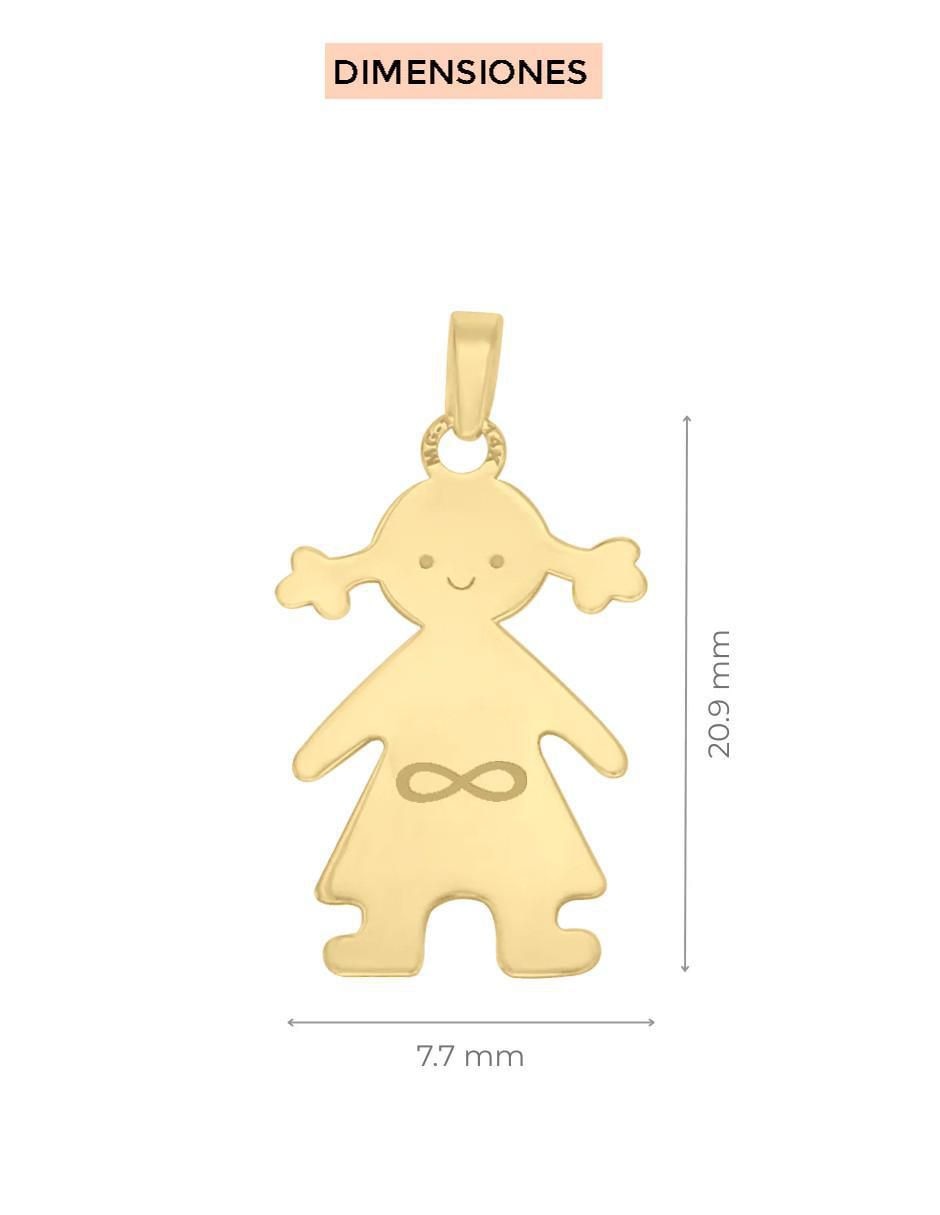 Dije de niña garontinha de oro 14 K 2