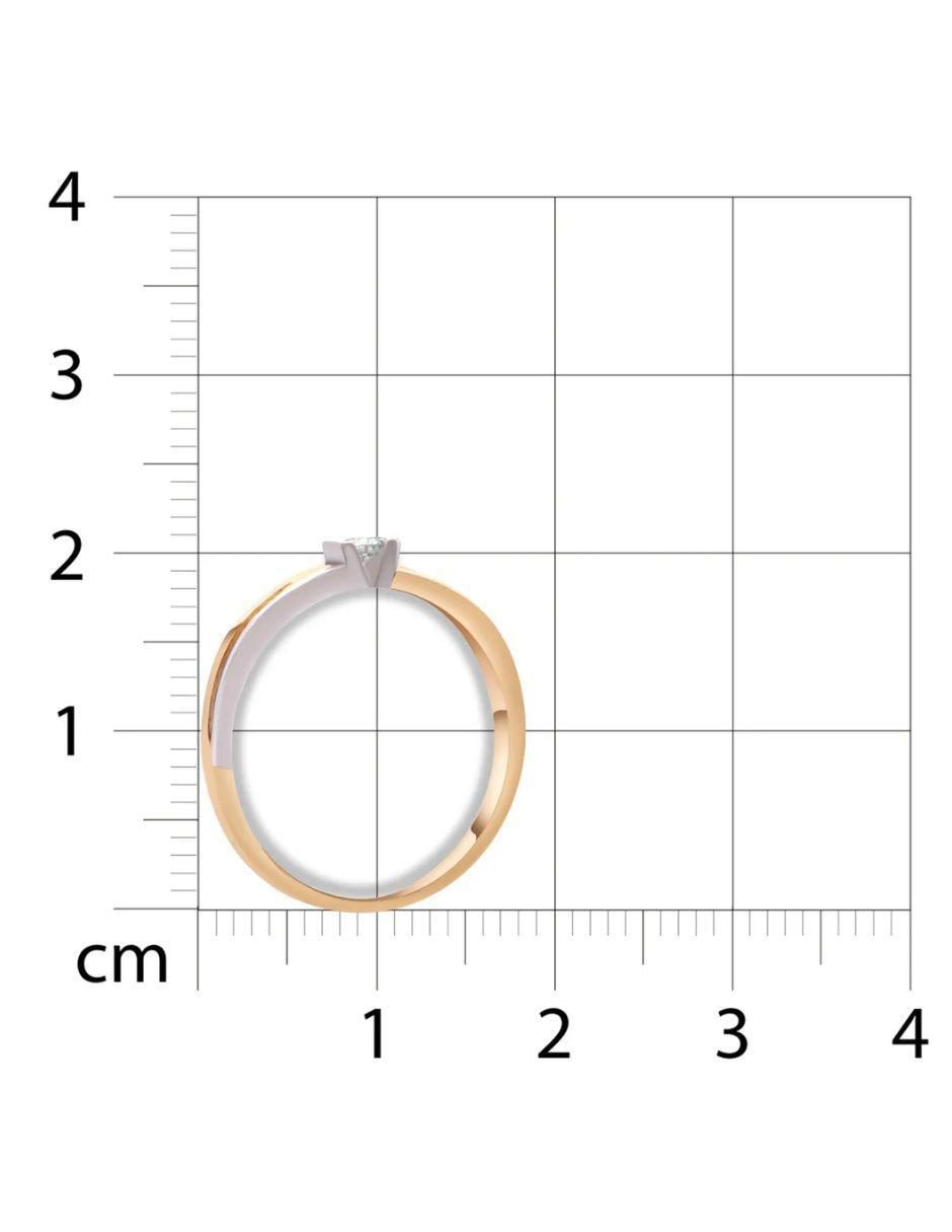 Solitario de oro amarillo 14 k diamante 5