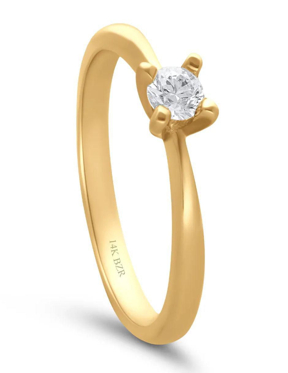 Solitario de oro amarillo 14 k diamante Solitario de oro amarillo 14 k diamante