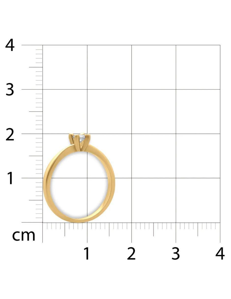Solitario de oro amarillo 14 k diamante 5