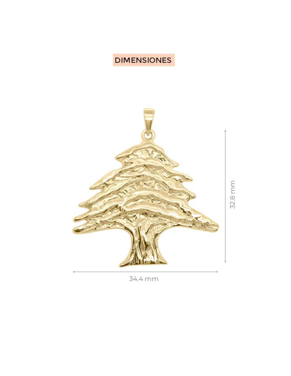 Dije de árbol libanes de oro 14 K 2