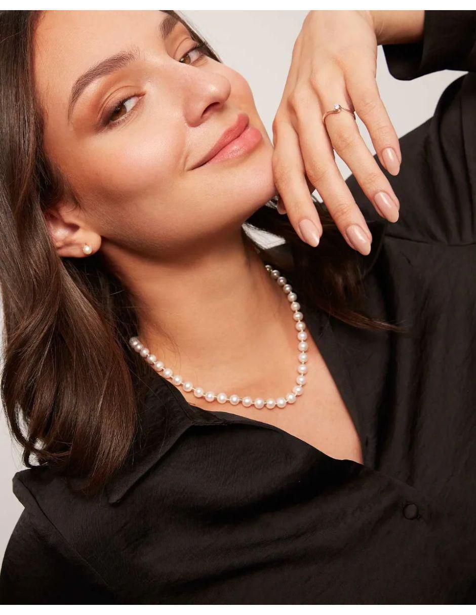 Solitario de oro blanco 14 k diamante 5