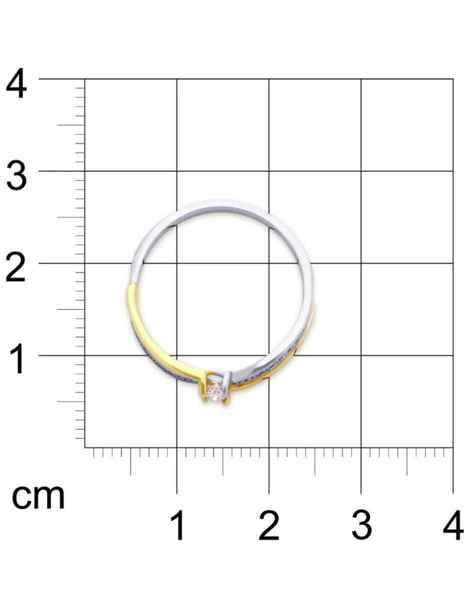 Solitario de oro blanco 14 k diamante